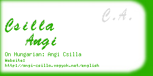 csilla angi business card